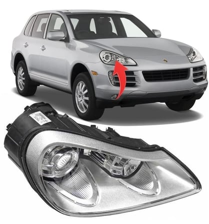 Porsche Cayenne 2007-2010 Sağ Ön Far Komple 95563117202