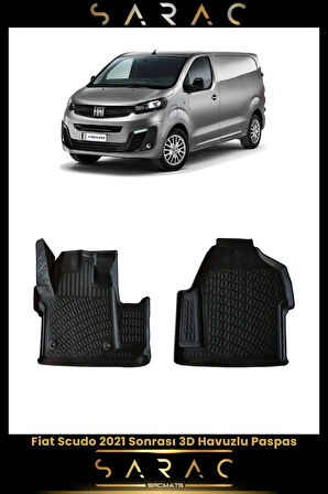 Fiat Scudo 2022 Model Araca Özel 3d Havuzlu Paspas