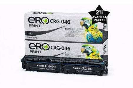 046BK / Canon i-SENSYS MF731Cdw Çipli Siyah Muadil Toner - 2'li Avantaj Paket