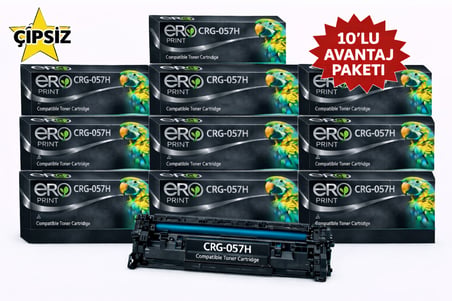 Canon CRG-057H Çipsiz Muadil Toner - 10'lu Avantaj Paket