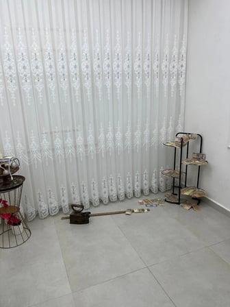 NİVEMESHOME SELEN 2895 GÜMÜŞ  1/2,5 PİLELİ TÜL PERDE APM