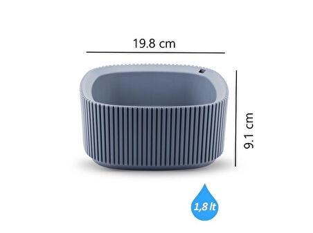Omnipazar KRS-248 Pera Dekoratif Aranjman Kaktus Sukulent Saksı 1.8 Litre No 2