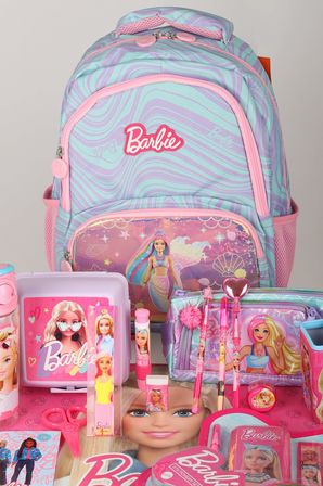 x Dekomus Lisanslı Barbie Deniz Kızı Collection Kırtasiye Seti Okul ve Kalem Çantası,Beslenme Kabı,Matara 
