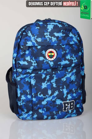 x Dekomus Lisanslı Fenerbahçe Kamuflaj Büyük Boy Lise Okul Çantası 