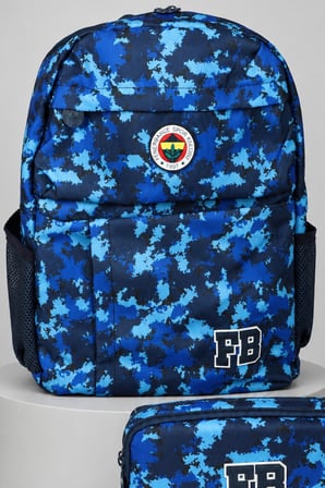x Dekomus Lisanslı Fenerbahçe Kamuflaj Büyük Boy Lise Okul Çantası ve Kalem Çantası