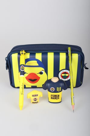 x Dekomus Lisanslı Fenerbahçe Yellow Collection Kalem Çantası,Top Başlıklı Jel Kalem,Forma Tasarım Kalemtraş,Silgi Tepeli Kurşun Kalem Seti