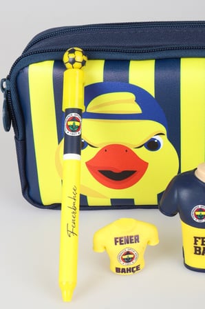 x Dekomus Lisanslı Fenerbahçe Yellow Collection Kalem Çantası,Top Başlıklı Jel Kalem,Forma Tasarım Kalemtraş,Silgi Tepeli Kurşun Kalem Seti
