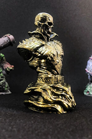 Hayalet Sürücü Ghost Rider Büst 10cm - Gold Efekt