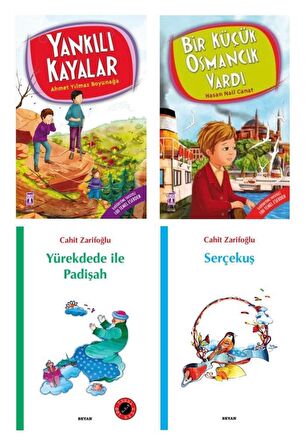 Yürekdede İle Padişah + Serçekuş + Bir Küçük Osmancık Vardı + Yankılı Kayalar (4 Kitap)