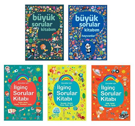 Büyük Sorular İlginç Sorular Kitabım Ciltli 5 Kitap