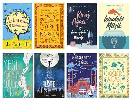 Timaş Gençlik Romanları 8 Kitap Set (İçimdeki Müzik + Kiraz Ağacı ile Aramızdaki Mesafe + Limon Kütüphanesi + Düşler Atlası + Ayasofya'da Bir Gece + Liste + Yeşil Adanın Çocukları + Göğü Yere İndirelim)