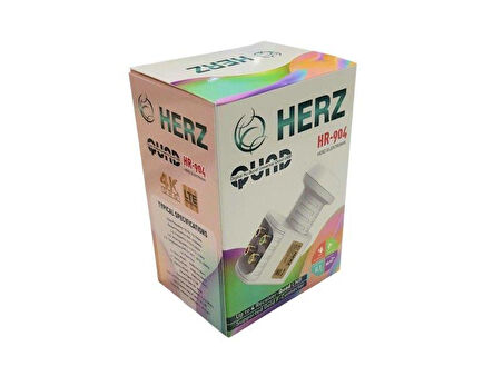 Herz 4lü Dört Çıkışlı Quad Full Hd 4k Uydu Anten Lnb Elembi