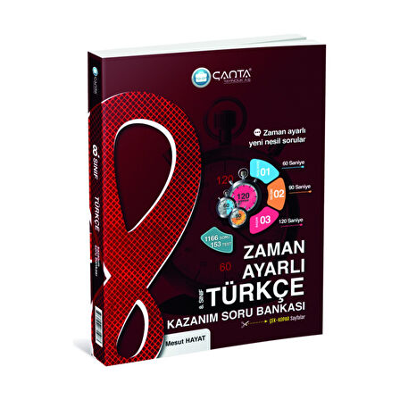 Çanta Yayınları 8. Sınıf Zaman Ayarlı Türkçe + Matematik + Fen Bilimleri + Inkılap Tarihi Kazanım Soru Bankası