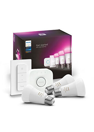 Philips Hue 3'lü Kumandalı E27 Bluetooth Özellikli Akıllı Başlangıç Seti