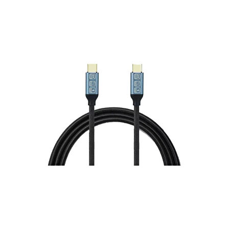 Pmr Zr-395 Type-C To Type-C Kablo 4K Görüntü Şarj Kablosu 20GBPS 100 Watt Akıllı Chip 