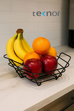 2'li Üçgen Sepet, Meyve Sepeti, Ekmek Sepeti, Modern Tel Sepet