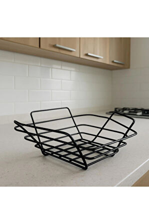 2'li Üçgen Sepet, Meyve Sepeti, Ekmek Sepeti, Modern Tel Sepet