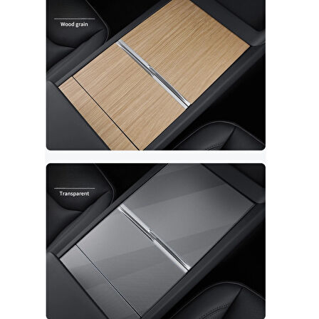 TESLA MODEL Y JUNİPER/MODEL 3 HIGHLAND Orta Konsol Koruyucu Ahşap Görünümlü Kaplama