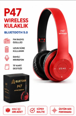 P47 KAFA ÜSTÜ BLUETOOTH KULAKLIK