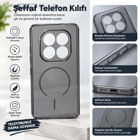 REDMİ NOTE15 PRO MAT SİYAH ŞEFFAF SİLİKON
