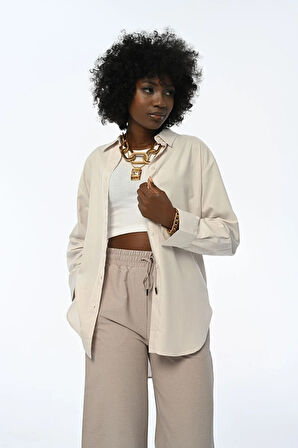 KADIN ÇİZGİLİ GÖMLEK