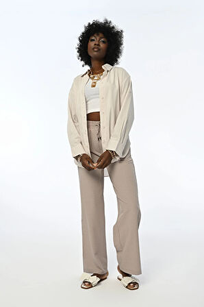 KADIN ÇİZGİLİ GÖMLEK