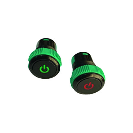 19 MM LEDLİ (ANAHTARLI) 20AMPER 12V YEŞİL