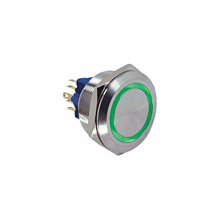 30 MM HALKA LEDLİ (BUTON) IP65 24V YEŞİL