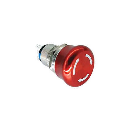 19MM METAL ACİL-STOP IP65 1NO/1NC LEDSİZ