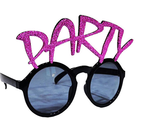 Himarry Parti Aksesuar Party Yazılı Fuşya Renk Parti Gözlüğü 15x7 cm