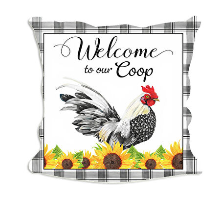 Country Farm Ayçiçekleri Home Serisi No : 4 Yastık & Kırlent & Kırlent Kılıfı 
