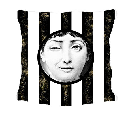 Fornasetti Altın Serisi Yastık & Kırlent& Kırlent Kılıfı Model 2