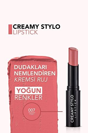 Flormar Yarı Parlak Stick Ruj (pastel Pembe) - Creamy Stylo Lipstick - 007 Pinky - 8682536013673