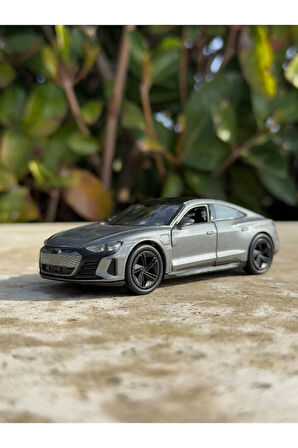 Audi RS e-tron GT Koleksiyon Metal Araba 12cm Lüks Araba Gri Oyuncak Araba Model Araba