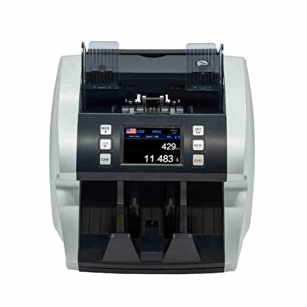 Kaan Mix Pro Gümüş Ofis Tipi Para Sayma Makinesi (Dolar, Euro, TL, Gbp Karışık Sayım)