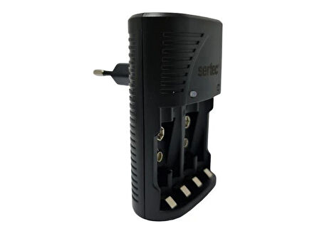 Sertech 9 Volt Pil Şarj Cihazı- 4 Pil Uyumlu Destekli