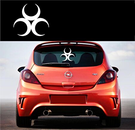 3 Üç Hilal Sırt Sırta Ay yıldız araba sticker