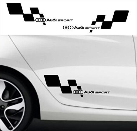 Au di sport bayraklı sticker seti 2 adet