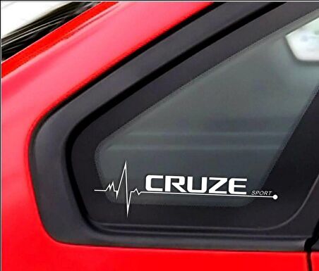 Cruze Nabız Kalp atışı sticker 2 adet kelebek cam