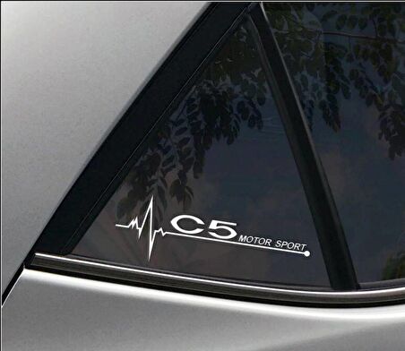 C5 Nabız Kalp atışı sticker 2 adet kelebek cam