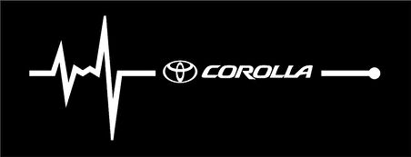 Corolla Nabız Kalp atışı sticker 2 adet kelebek cam