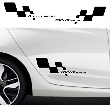 Focus sport bayraklı sticker seti 2 adet