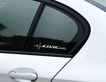 civic Nabız Kalp atışı sticker 2 adet kelebek cam