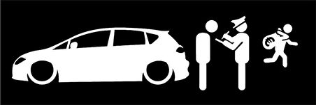 Modifiye Protesto stickeri Hırsız Polis Funny 2