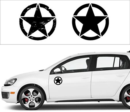 Off Road US ARMY Star Sticker seti 2 adet Asker