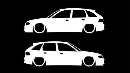 astra f hb basık kelebek cam stickeri 2 adet