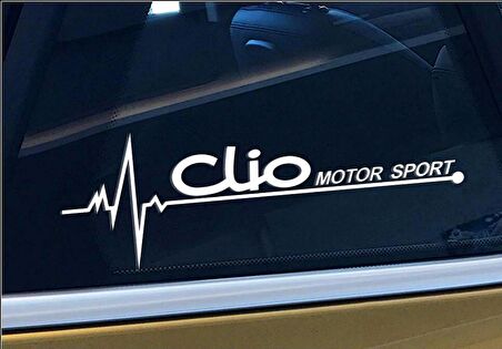 clio Nabız Kalp atışı sticker 2 adet Sağ Sol kelebek cam