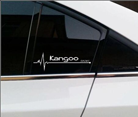 Kangoo Nabız Kalp atışı sticker 2 adet kelebek cam
