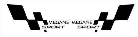 megane 2 sport bayraklı sticker seti 2 adet