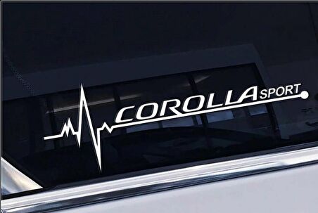 Corolla Nabız Kalp atışı sticker 2 adet kelebek cam